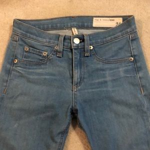 Rag and bone high rise light wash skinny jeans
